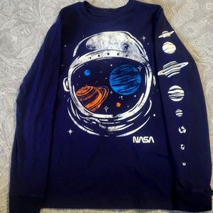 Boys NASA Long Sleeve Shirt / Size L 10/12